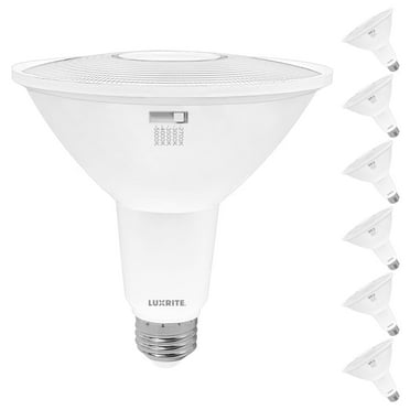 Luxrite PAR38 LED Flood Light Bulb 13W=90W 5CCT 1200 Lumens Dimmable 6 Pack