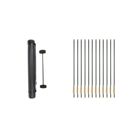 SAS Adjustable Archery Arrow Carrier Case w/ Strap and 12-20 Carbon Bolts