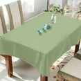 thumbnail image 4 of Plain Olivine Green Color Rectangle Tablecloth, Dust Proof Anti Wrinkle Wipeable Table Cloth Tabletop for of Dinner Kitchen Wedding Holiday Party 60"x60" Home Decor, 4 of 7