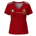 thumbnail image 6 of 2026 New Mexico Soccer Jersey Women, Mexican Jersey Soccer T-Shirt, Jersey De Mexico V-Neck Short Sleeve Football Shirt, Athletic Training Uniform for Adult, 6 of 6