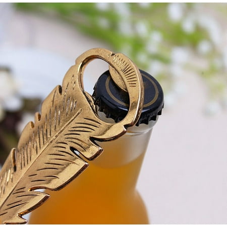 Retro Shapes - Retro Beer Bottle Opener Feather Shape Alloy Tool Bar Party Craft Gift