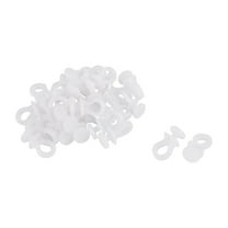 Plastic Window Curtain Track Rail Carrier Glide Rollers White 22mm Height 30 Pcs