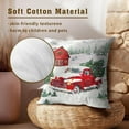 thumbnail image 5 of Winter Red Truck Throw Pillow Covers 16x16 Inch Christmas Tree Pillowcase Set of 2 Holiday Decorative Cushion Cover for Sofa Couch Home Car, 5 of 6
