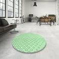 thumbnail image 4 of Ahgly Company Machine Washable Indoor Square Transitional Mint Green Area Rugs, 8' Square, 4 of 7