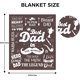 thumbnail image 2 of LHSHID Gifts for Dad Father's Day Dad Birthday Gifts Dad Gifts from Daughter Best Dad Gifts Ideas Gifts for Dad Blanket Gifts for Fathers' Day Thanksgiving Day Christmas 40"x50", 2 of 7