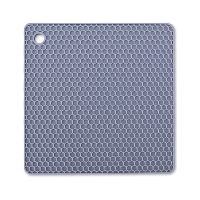 pitrice Heats Insulation Table Mat Dish Plate Pot Pad Square Coaster Nonslip Placemat Desk Countertop Protector Kitchen Draining Gray