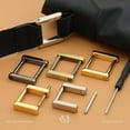 thumbnail image 6 of Rectangle Screw Rings Buckle Strap Connector Rectangular Shackle Screw Purse Bag Loop 4pcs (3/4 Inch, Gunmetal), 6 of 7