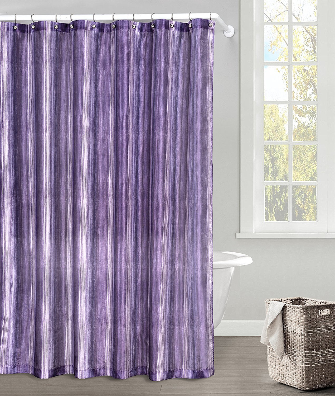 Multi Colored Ombre Shower Curtain, Ombre Shower Curtain Purple