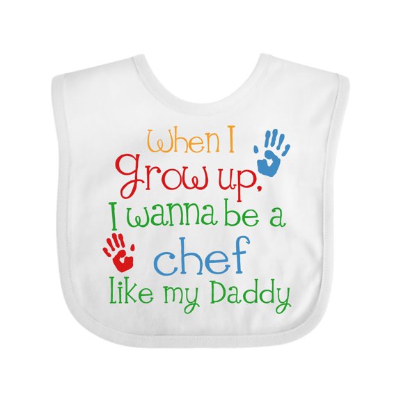 Inktastic Chef Like Daddy Boys or Girls Baby Bib