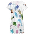 thumbnail image 3 of Marine Life, Fish, Animals Bright Sundress Short Sleeve Dress Summer Women Clothes Dress for Women Dresses, 3 of 7