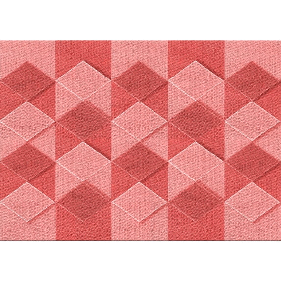Ahgly Company Machine Washable Indoor Rectangle Transitional Ruby Red Area Rugs, 6' x 9'