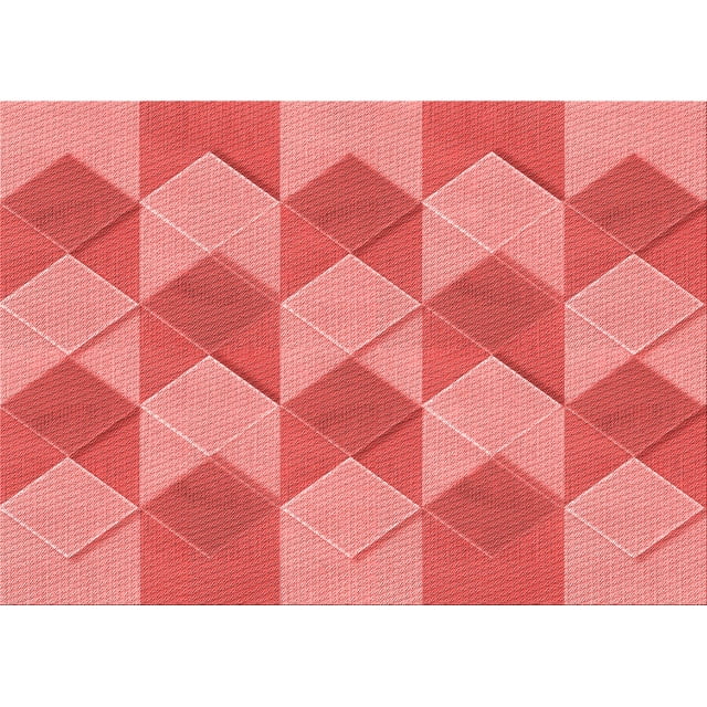 Ahgly Company Indoor Rectangle Patterned Ruby Red Area Rugs, 2' x 4'