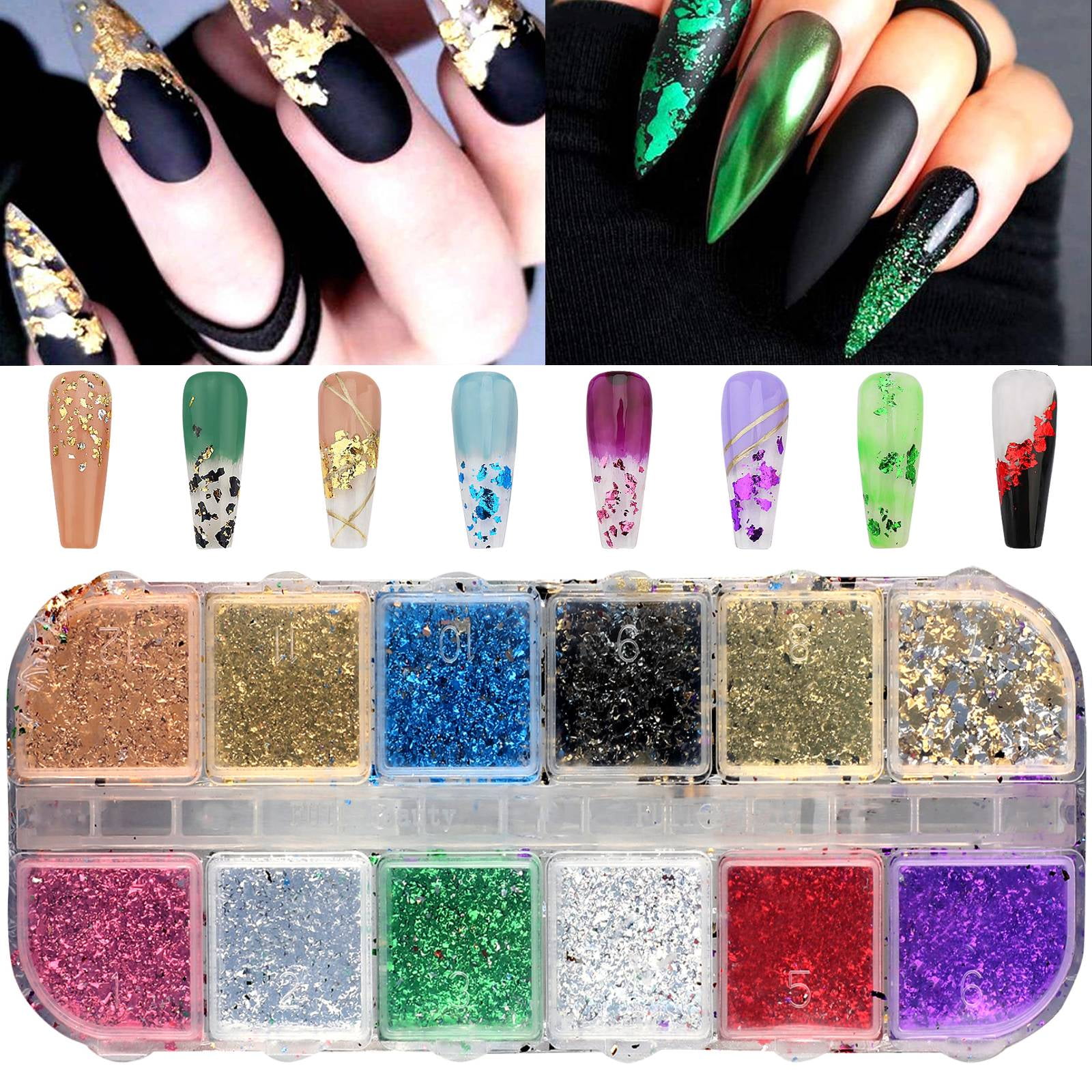 TSV Nail Art Rhinestones, Nail Crystal Gems, Butterfly Nail Sequins ...