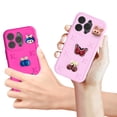 thumbnail image 5 of Allytechgroup Kids Case for iPhone 16 Pro, Cute EVA Foam Cover with 3D Cartoon Charms, Shockproof Soft TPU Protective Case for Girls Boys Slim Anti-Scratch Bumper for iPhone 16 Pro, Pink, 5 of 6