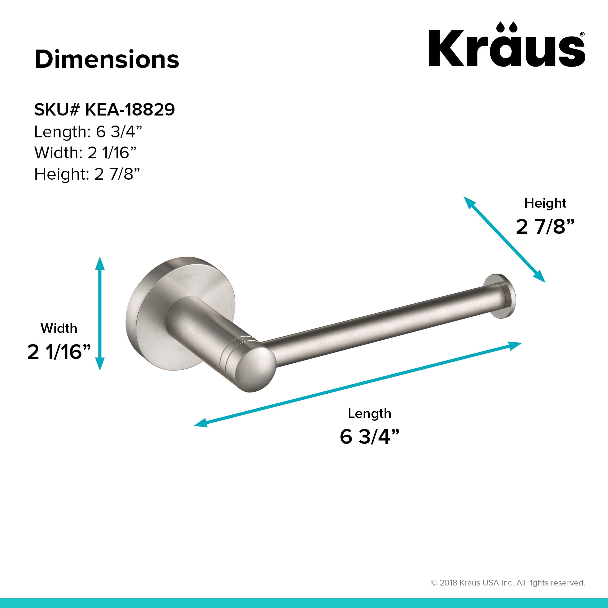 KRAUS Elie Bathroom Toilet Paper Holder, Brushed Nickel Finish