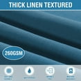 thumbnail image 2 of Mantel rectangular de lino texturizado de 60 x 120 pulgadas, mantel sólido premium a prueba de derrames, resistente al agua, para comedor, buffet, tela extrasuave y gruesa sin arrugas, gris pardo, azul tinta de 60 x 120 pulgadas, 2 of 5