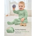 thumbnail image 2 of Yoofoss Baby Pajamas 100% Organic Cotton Baby Sleepers for 0-3 Months Boys Girl Clothes 3pcs Footed PJs, 2 of 6