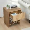 thumbnail image 4 of Modern Night Stand Set 2 with Drawer, Boho Nightstand for Bedroom, Small End Table with Storage, Living Room/Bed Side Table with Drawer for Small Spaces, Fluted Cabinet Wood Nightstand, 4 of 6