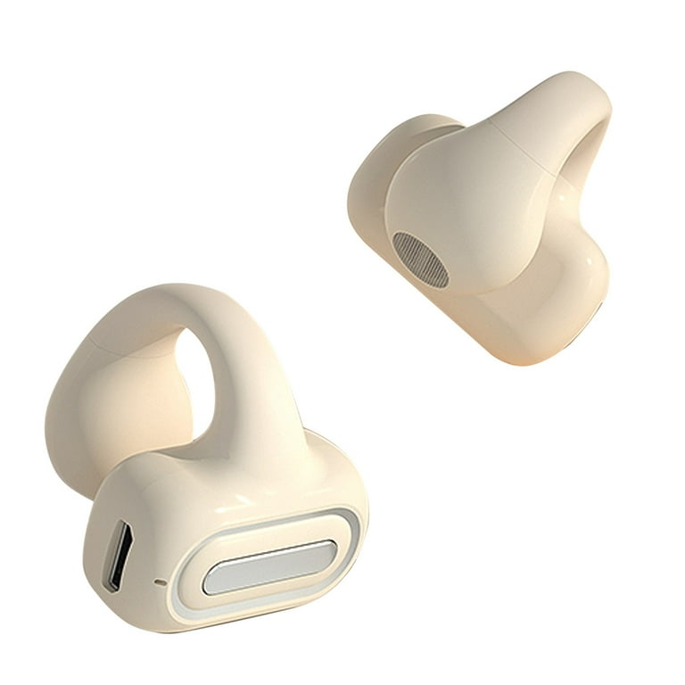 Open Bone Conduction Ear Clip Headphones, Wireless Earbuds Bluetooth 5.3  Sports Earphones, Built-in Mic with Ear Hooks, Waterproof Fitness Ear Buds 