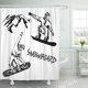 thumbnail image 1 of ABPHQTO Cortina de ducha Active White Skier Snowboarders Extreme Winter Sport Action Activity 160x180 cm, 1 of 1