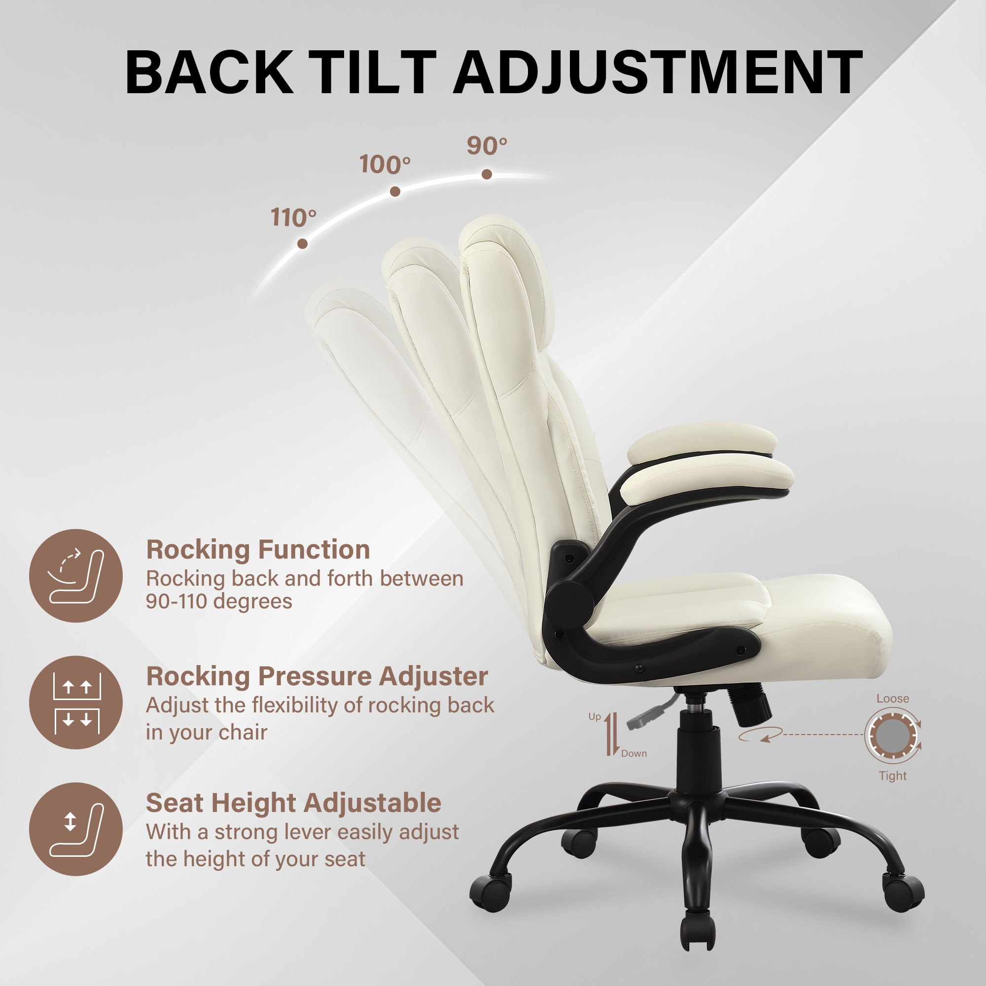 JONPONY Big and Tall Office Chair 400LBS Wide Seat Ergonomic Computer Desk Chair High Back Executive(图5) JONPONY Big and Tall Office Chair 400LBS Wide Seat Ergonomic Computer Desk Chair High Back Executive(图5)