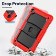 thumbnail image 4 of FJLBDE Case for Lenovo Tab M10 3rd Gen 10.1 inch 2022, Rugged Shockproof Tablet Cases Cover with Kickstand Shoulder Strap, Red, 4 of 7