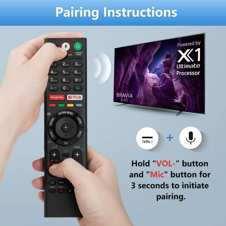 RMF-TX310U Replace Voice Remote Control with Mic fit for Sony 4K Smart  Bravia TV XBR-43X800G XBR-75X800G XBR-65X800G XBR-49X800G XBR-55X800G