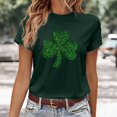 thumbnail image 2 of LUOGENLI T-shirts pour Femme pour Femmes T-Shirt à Col Rond à Manches Courtes pour la Saint-Patrick T-shirts pour Femmes T-Shirt Graphique Drôle pour la Saint-Patrick Vert Foncé TTG, 2 of 4