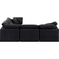 thumbnail image 4 of Meridian Furniture Indulge 123.5" Velvet L-Shaped Modular Sectional in Black, 4 of 10