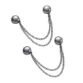 thumbnail image 2 of Bolincty 2Pcs Multi-Function Magnetic Clothing Clip with Chain Multi-Purpose Pinless Metal Buttons Clip Clothes Scarf Trouser Legs Cuff Fixing Magnet Pin, 2 of 8