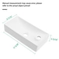 thumbnail image 2 of 17.3"×8.69"×3.88" White Ceramic Rectangle Wall-Mount Bathroom Sink with Single Faucet Hole, 2 of 9