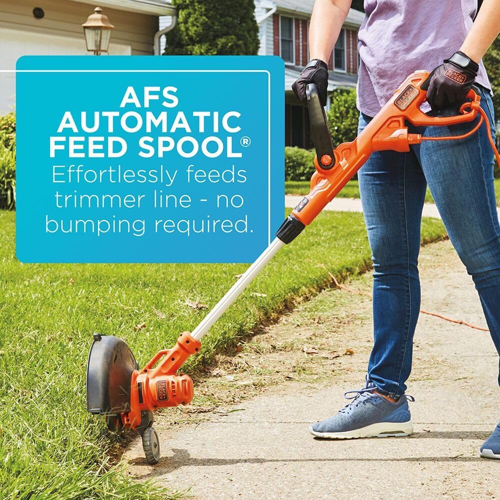 Weed Wacker with Auto Feed, 14-Inch 2 in 1 String Trimmer Lawn Edger, Powerful 6.5-Amp Lightweight Electric Weed Eater (BESTA510)
