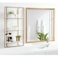 thumbnail image 4 of Kate and Laurel Kercheval Modern Glam Wood Wall Shelf, 15 x 32, White and Gold, 4 of 7