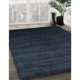 thumbnail image 3 of Ahgly Company Machine Washable Indoor Round Contemporary Dark Blue Grey Blue Area Rugs, 6' Round, 3 of 7