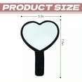 thumbnail image 4 of RAGUPEL Hand Mirrors with Handle,Heart Shape Mirror 7.5"*5.1"*0.8" Handheld Mirror with Handle,Crystal Decor Hand Held Mirrors with Handle,Style3, 4 of 7