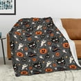thumbnail image 3 of Halloween Blanket 60"X80"Pumpkin Fleece Throw Blanket Black Cozy Soft Lightweight Blankets Fluffy Throws Gift for Kids Woman Men Kids, 3 of 6