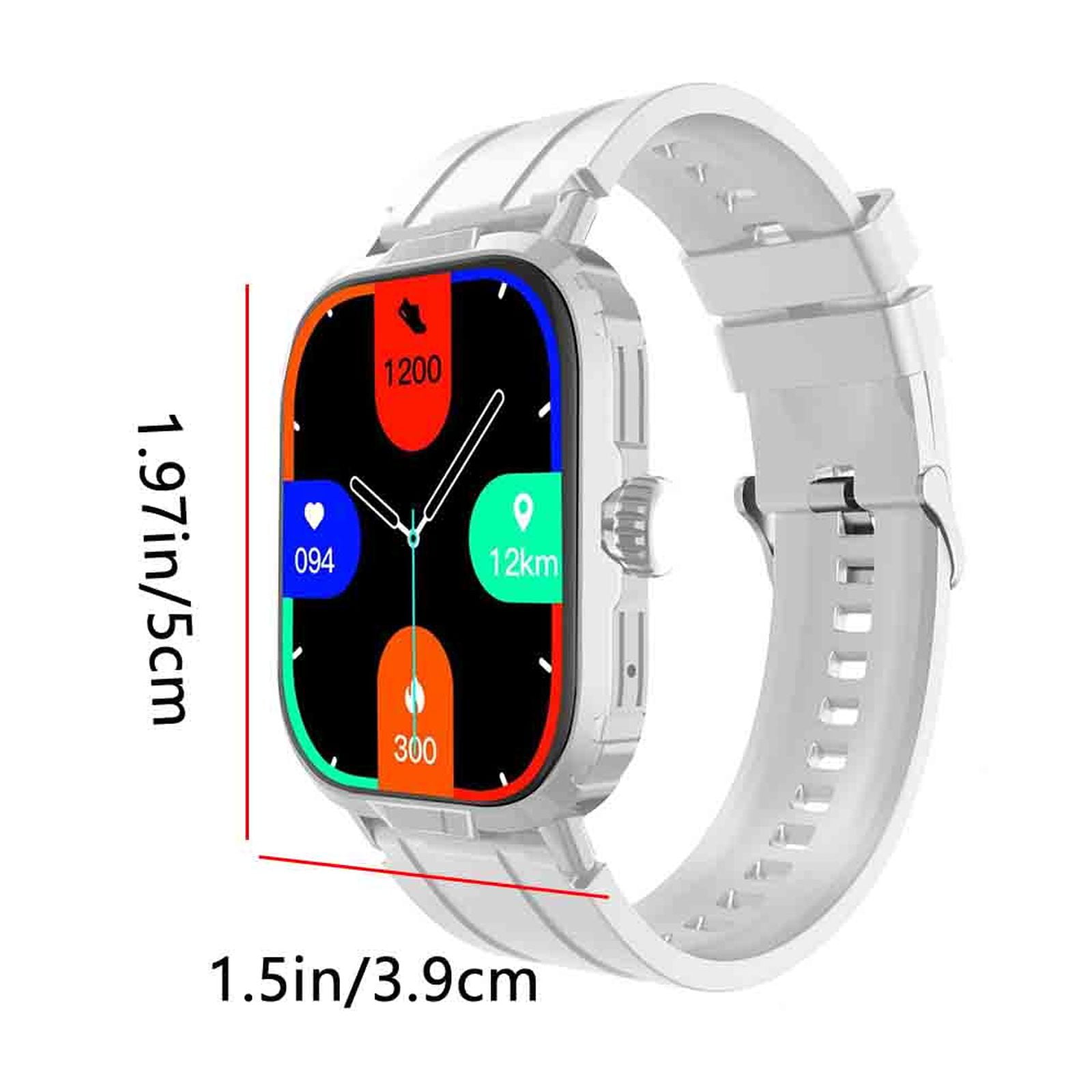 Blukids Smart Watch for Men Women,1.97" HD Screen,Answer/Make Call,IP68 Waterproof,Pedometer,Heart Rate Sleep Monitor,Outdoor Fitness Tracker,Smart Watch for Android iOS,Outdoor Sports Watch