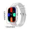 thumbnail image 3 of Reloj inteligente deportivo, pulsera, llamadas Bluetooth avanzadas, batería de larga duración, diales personalizados con múltiples patrones, pantalla de 0,1 pulgadas, reloj inteligente de silicona., 3 of 7