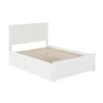 thumbnail image 2 of Nantucket Full Platform Bed with Matching Foot Board with Full Size Urban Trundle Bed in White, 2 of 6
