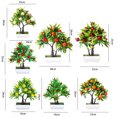 thumbnail image 6 of Dengjunhu Artificial Potted Fruit Tree Bonsai, Faux Mini Plastic Fruits Plants for Home Wedding Party Bonsai Decor Fake Green Pot Flowers Ornaments, 6 of 6