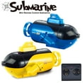 thumbnail image 3 of TFixol Yellow Mini RC Submarine with 4-Way Control, USB Charging, 6m Range, 5+ Min Playtime, 9.8cm Size, Plastic Build, 3.7V Battery Included, 3 of 6