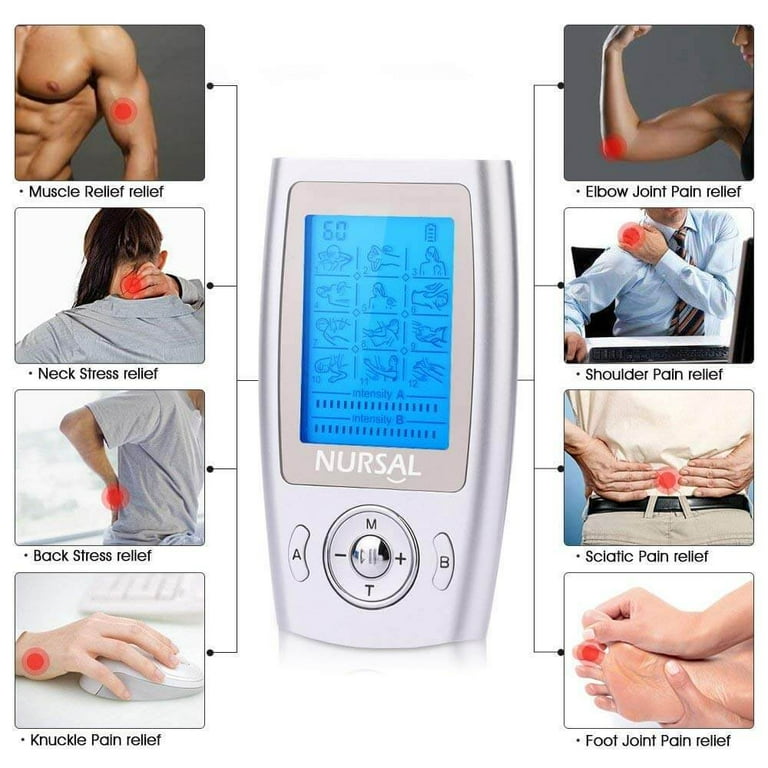 NURSAL TENS Electric Pulse Massager Pain Relief Therapy Muscle Stimulator  (OPEN BOX) EPS04 