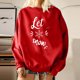 thumbnail image 4 of ICHUANYI Clearance Women Christmas Print Loose Long-Sleeved Fleece Oversized Sweatshirt Pullover(Red, XL) ICHUANYI WER2023081501951, 4 of 7