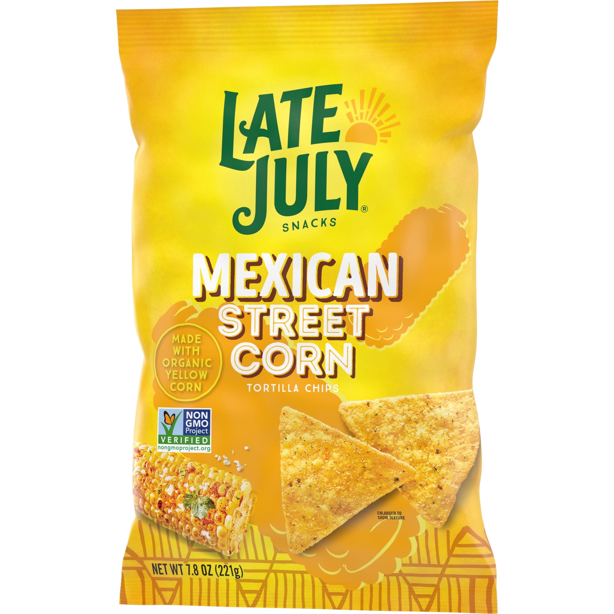 Late July Snacks, Mexican Street Corn Tortilla Chips, 7.8 oz Bag -2 pack