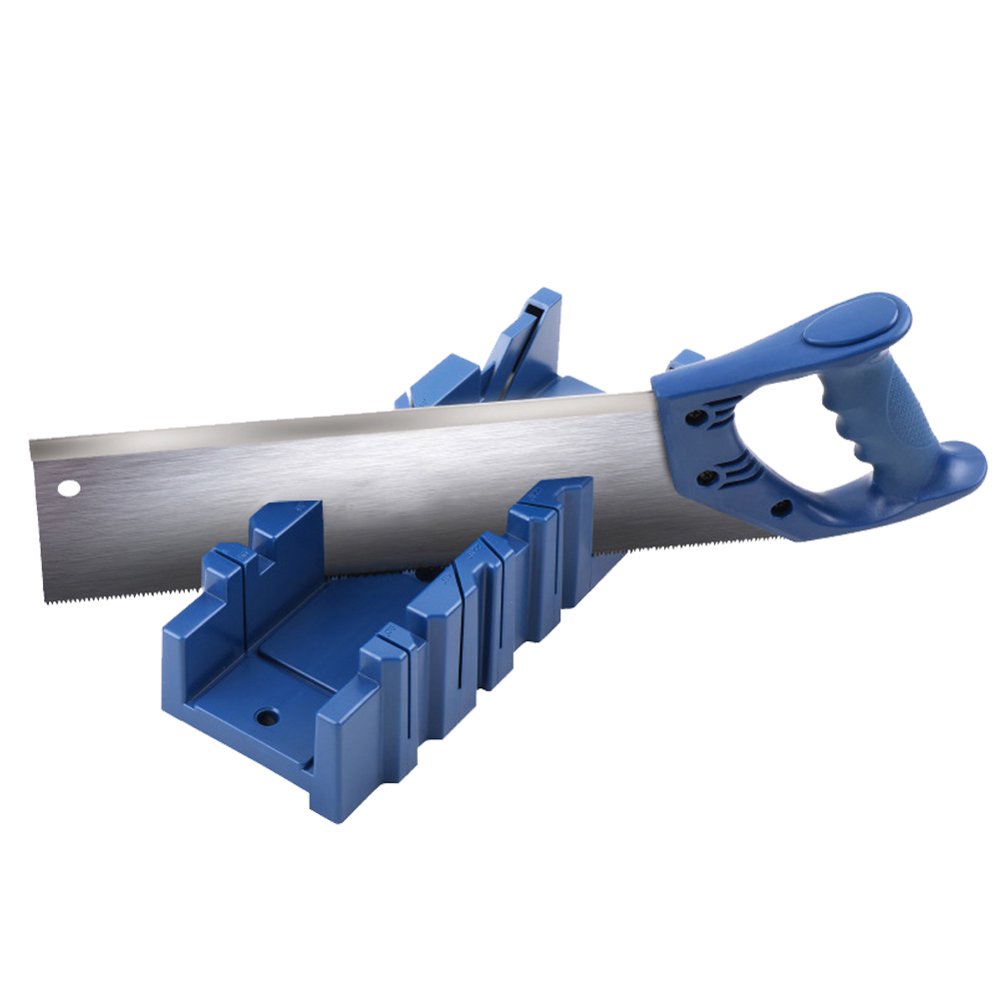 BToBackyard Mitre Saw Box Woodworking Clamping Hand Mitre Box with 45° 90° Angle Slot Types For