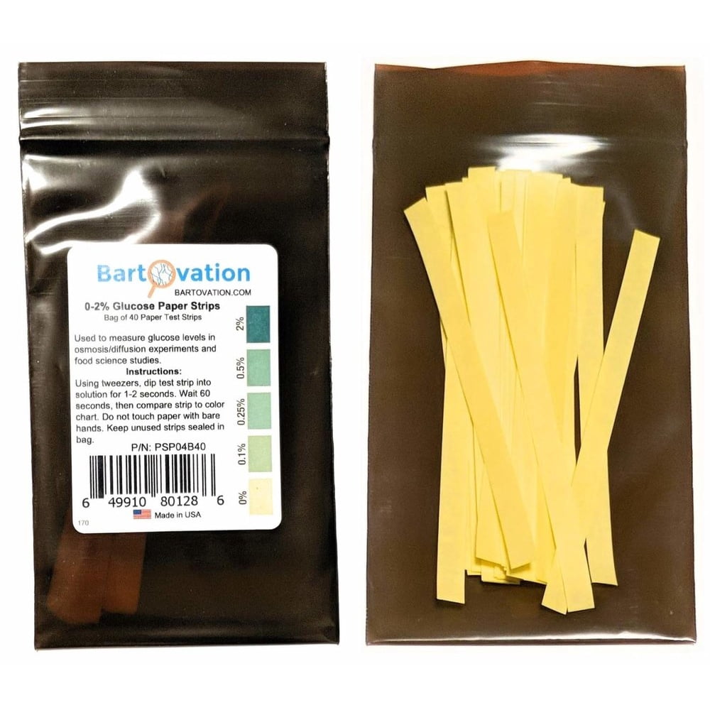 Scientific Glucose Test Paper Strips for Food Science or Osmosis