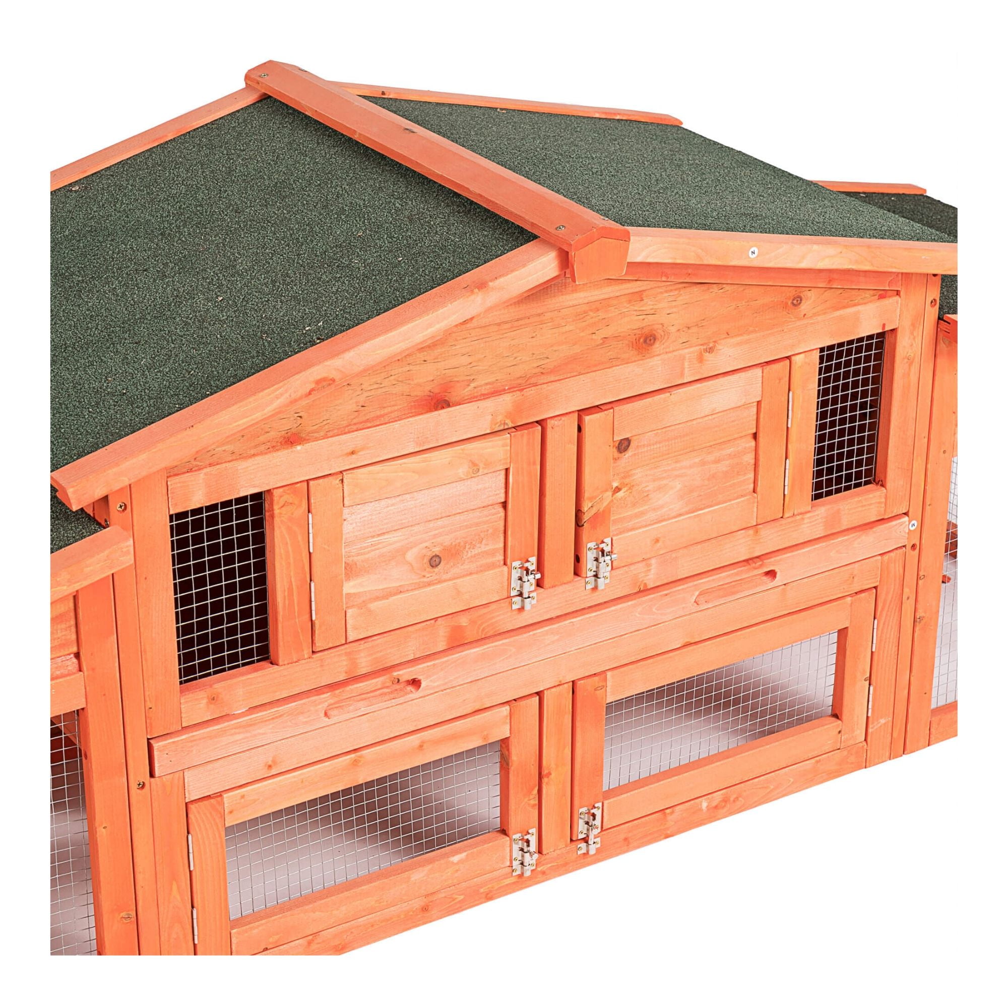 Kadyn 71' Chicken Coop Large for Animals, Wooden Outdoor Bunny Rabbit Hutch Hen Cage with Ventilation Door and 2 Run Play Area, Natural Kadyn 71' Chicken Coop Large for Animals, Wooden Outdoor Bunny Rabbit Hutch Hen Cage with Ventilation Door and 2 Run Play Area, Natural
