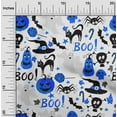 thumbnail image 2 of oneOone Rayon Medium Blue Fabric Halloween Quilting Supplies Print Sewing Fabric By The Yard 56 Inch Wide, 2 of 4