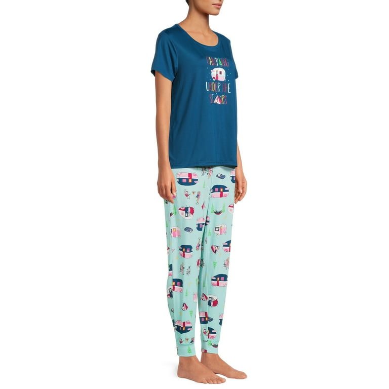 Secret Treasure s Women s Graphic Print Pajama Set 2 Piece