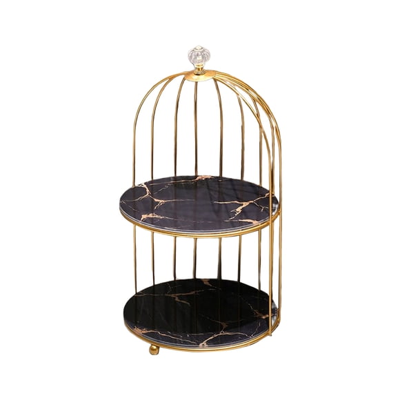 Toystoory Soporte de tocador cosmético organizador de cuidado de la piel estante de almacenamiento de lavabo estantes de soporte de moda Almacenamiento y organización del hogar Negro Doble Capa